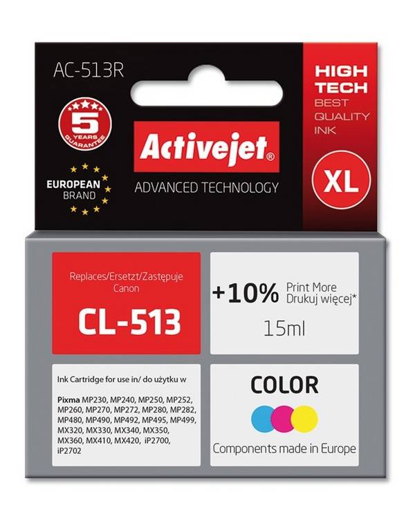 AC-513R Ink Canon CL-513 replacement Premium 15 ml colour