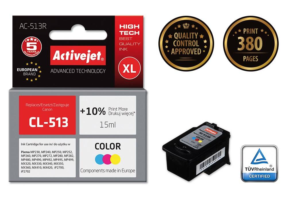 AC-513R Ink Canon CL-513 replacement Premium 15 ml colour-1