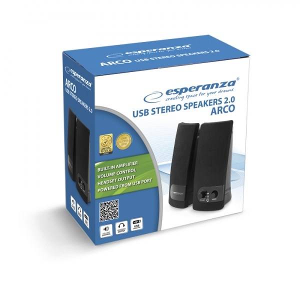 ESPERANZA EP119 - 2-way - 2.0 channels - Wired - 6 W - 60 - 20000 Hz - Black-2