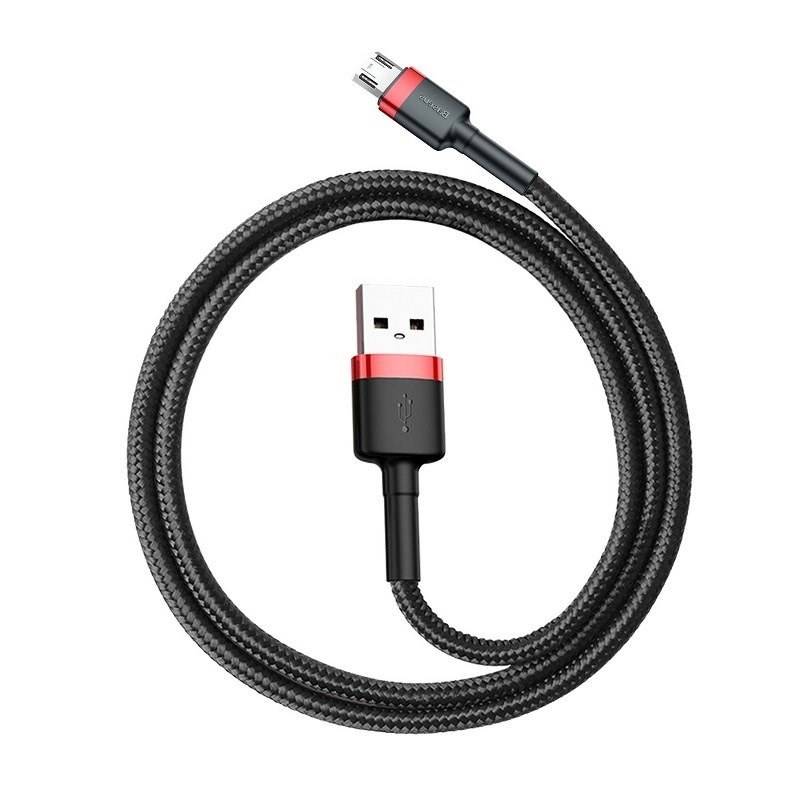 Baseus - CAMKLF-C91 - USB-Kabel für Micro-USB Baseus Cafule 1,5 A 2 m (rot-schwarz)-0