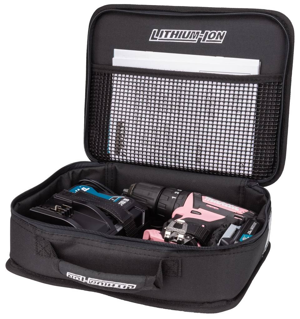 Makita HP 333 DSAP1 Akku Schlagbohrschrauber 12 V 30 Nm Pink + 1x Akku 2,0 Ah + Ladegerät + Tasche-2