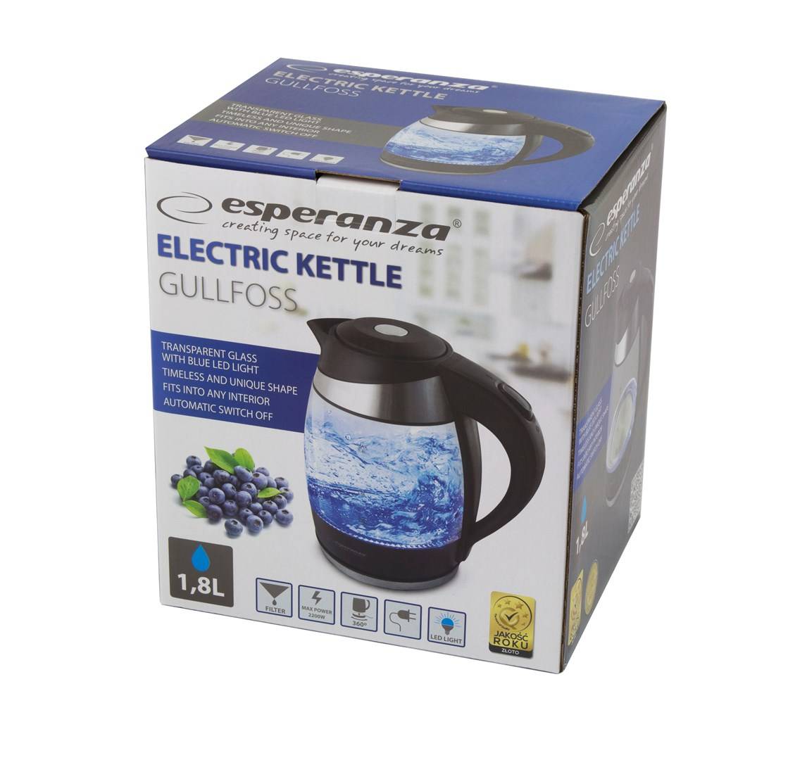 Gullfoss electric kettle EKK009 2200W 1.8l colour transparent-2