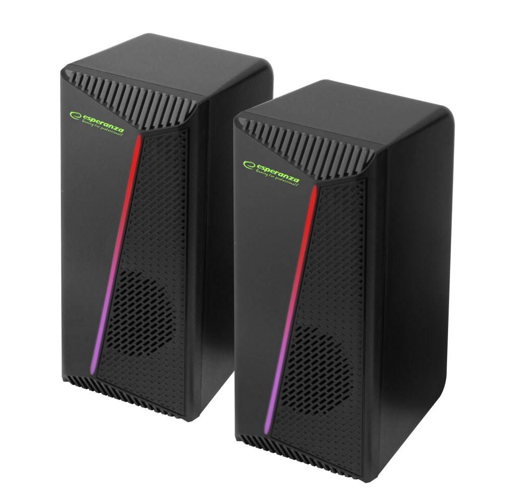 Esperanza Rainbow Nortec RGB Speakers (Black)-0