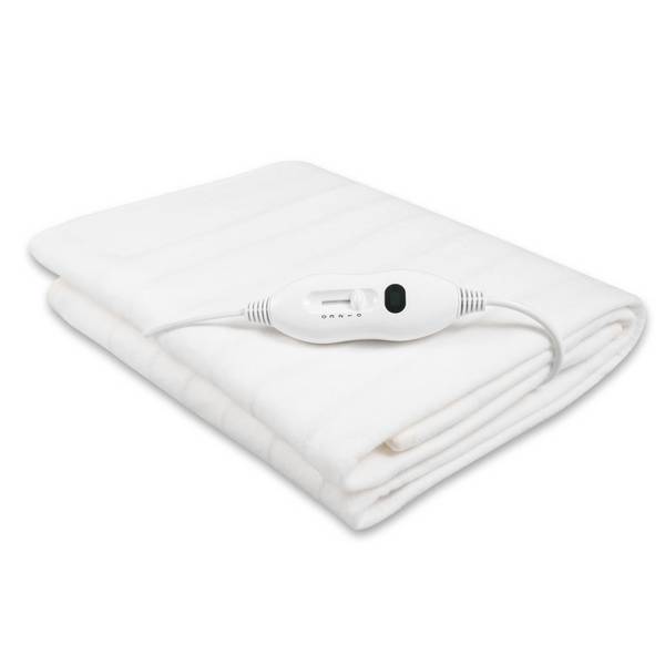 SATIN Heated Blanket White
