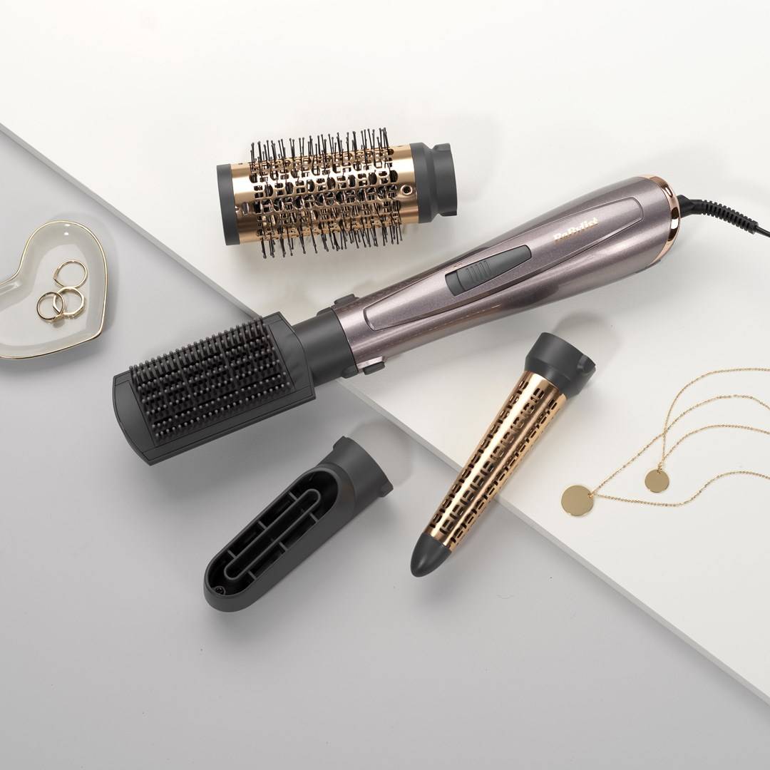BaByliss Air Style 1000, Haar-Styling-Set, Warm, Kegelförmig, Trockenes / Nasses Haar, Schwarz, Kupfer, Palladium, China-6