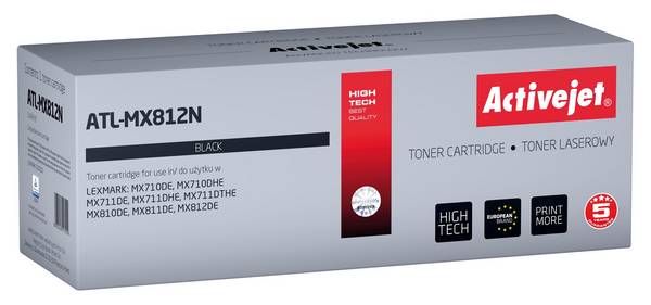 Activejet ATL-MX812N toner (replacement for Lexmark 62D2000 Supreme 6000 pages black)