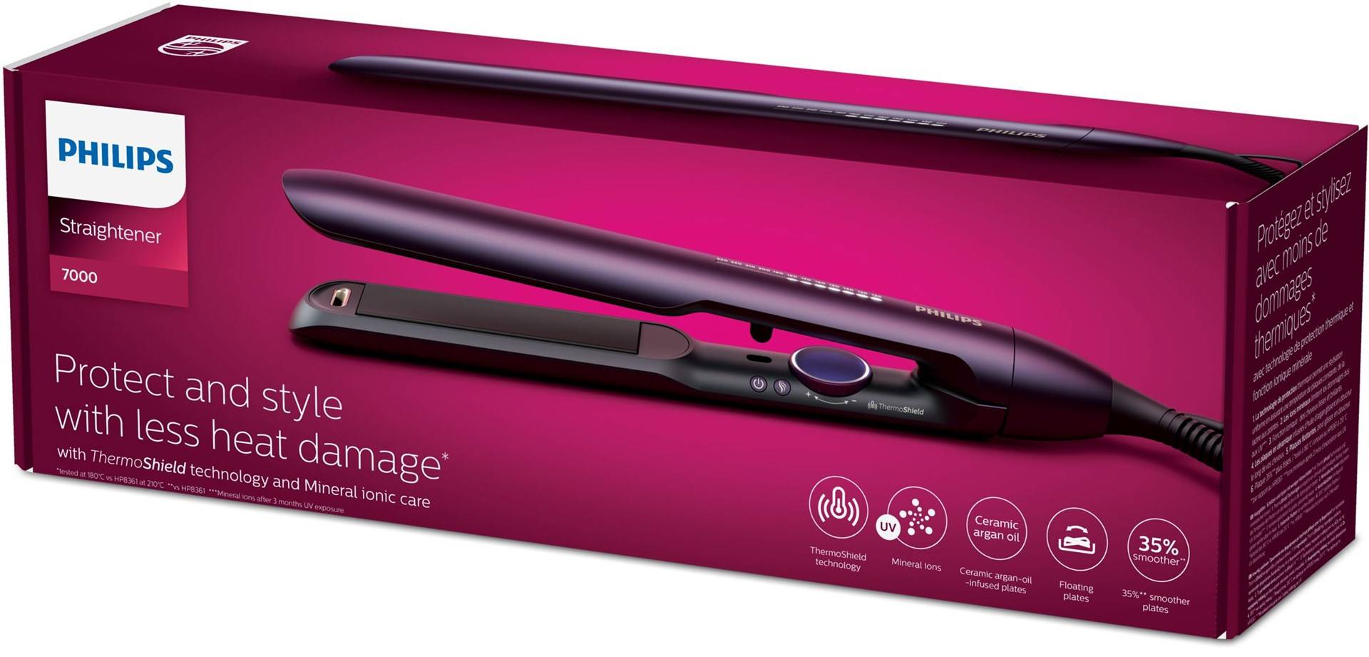 Metallic deep purple Hair Straightener BHS752-1