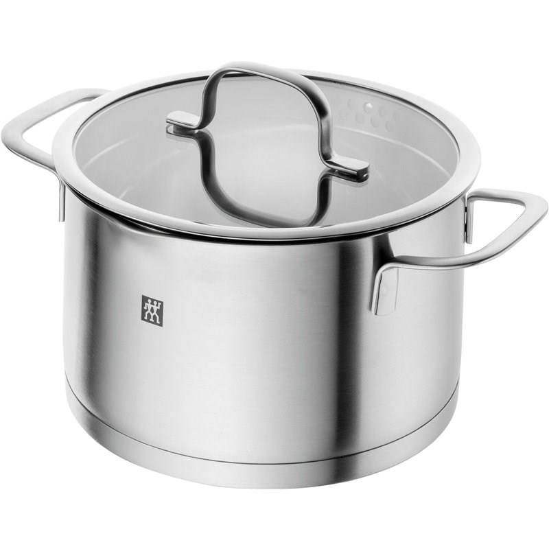 ZWILLING TrueFlow, Rund, Silber, Edelstahl, Silber, Edelstahl, Keramik, Gas, Halogen, Induktion, Versiegelte Platte-4