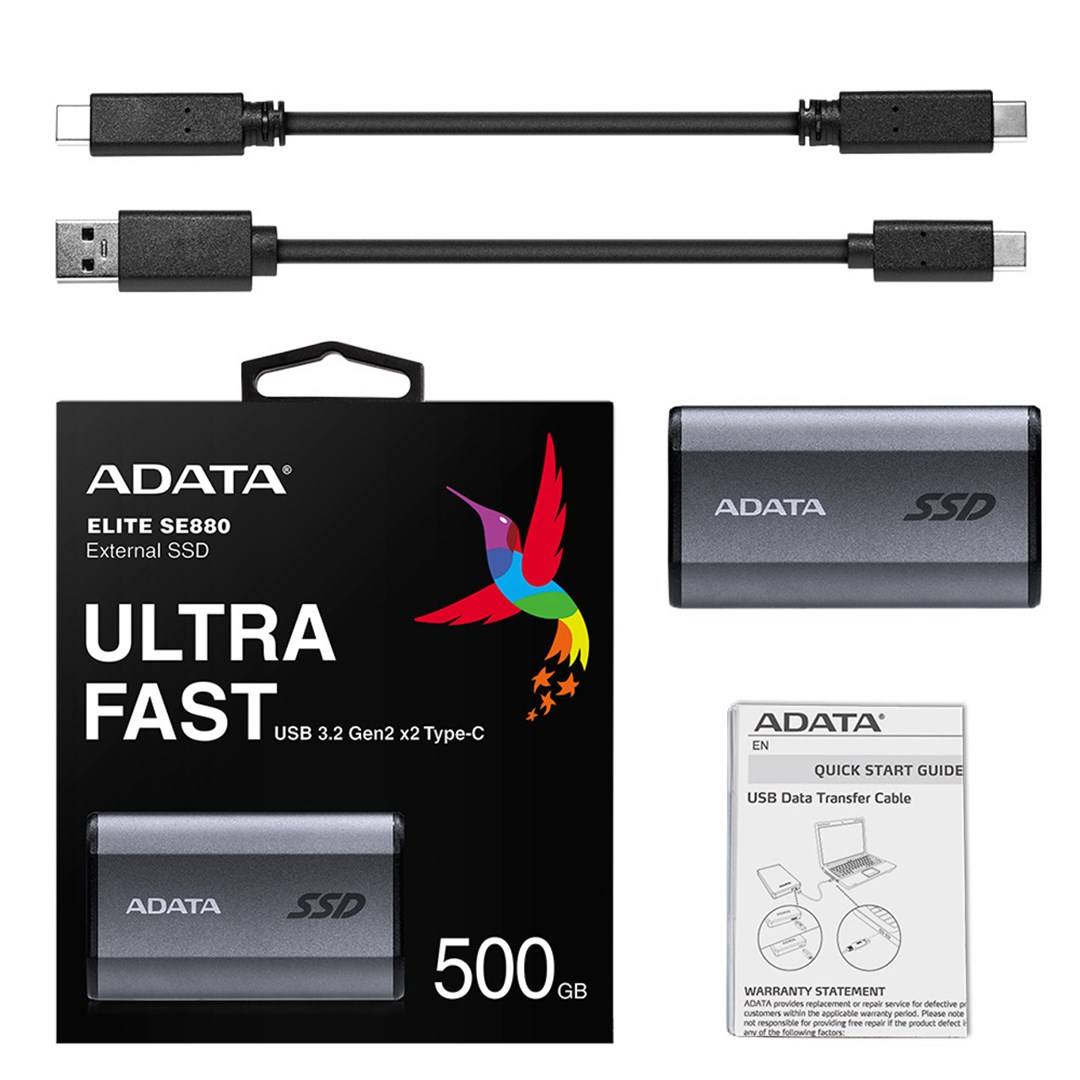 ADATA SE880 - SSD - 500 GB - extern (tragbar) - USB 3.2 Gen 2x2 (USB-C Steckverbinder)-5