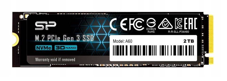 Silicon Power SSD 2 TB PCIe Gen 3x4 NVMe Ace A60 Solid State Disk GB-0