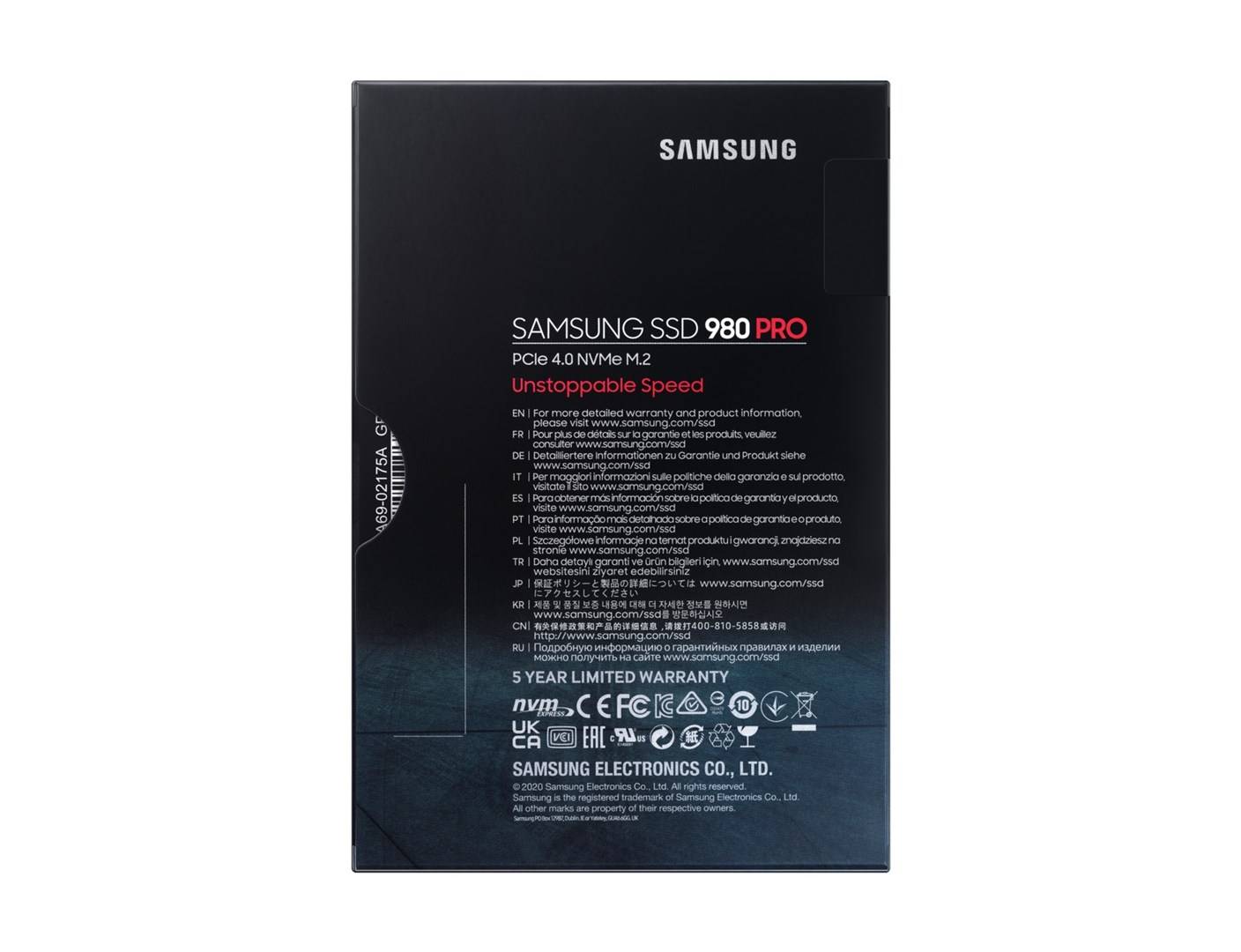 Samsung 980 PRO MZ-V8P1T0BW - SSD - verschlüsselt - 1 TB - intern - M.2 2280 - PCIe 4.0 x4 (NVMe)-4