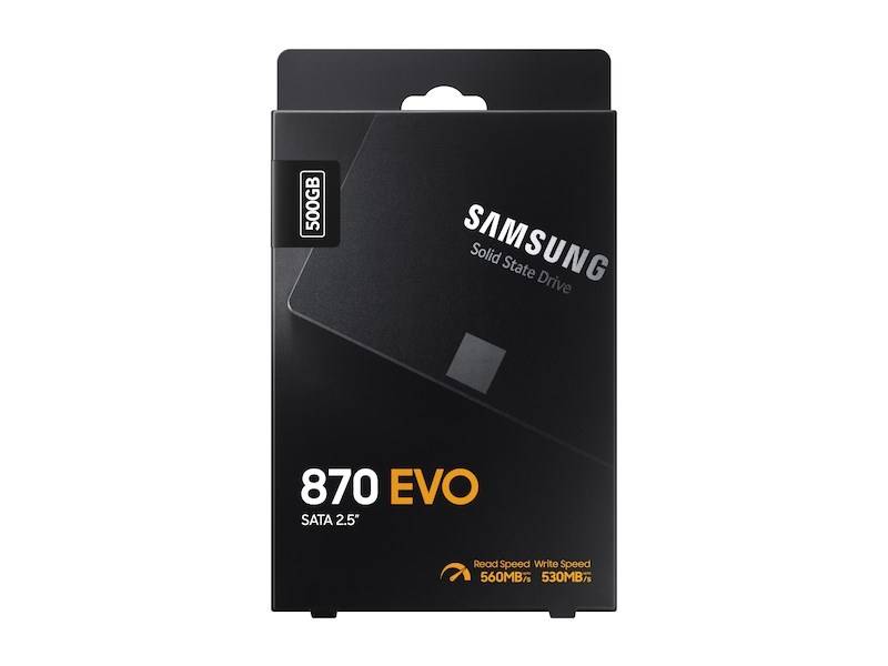 Samsung 870 EVO 500 GB Interne SATA SSD 6.35 cm (2.5 Zoll) SATA 6 Gb/s Retail MZ-77E500B/EU kaufen Samsung 870 EVO 500 GB Interne SATA SSD 6.35 cm (2.5 Zoll) SATA 6 Gb/s Retail MZ-77E500B/EU kaufen