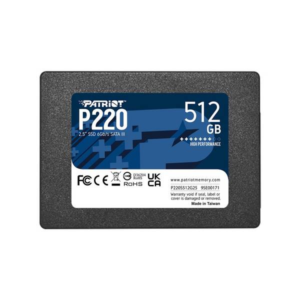 Patriot P220 - SSD - 512 GB - intern - 2.5"" (6.4 cm)