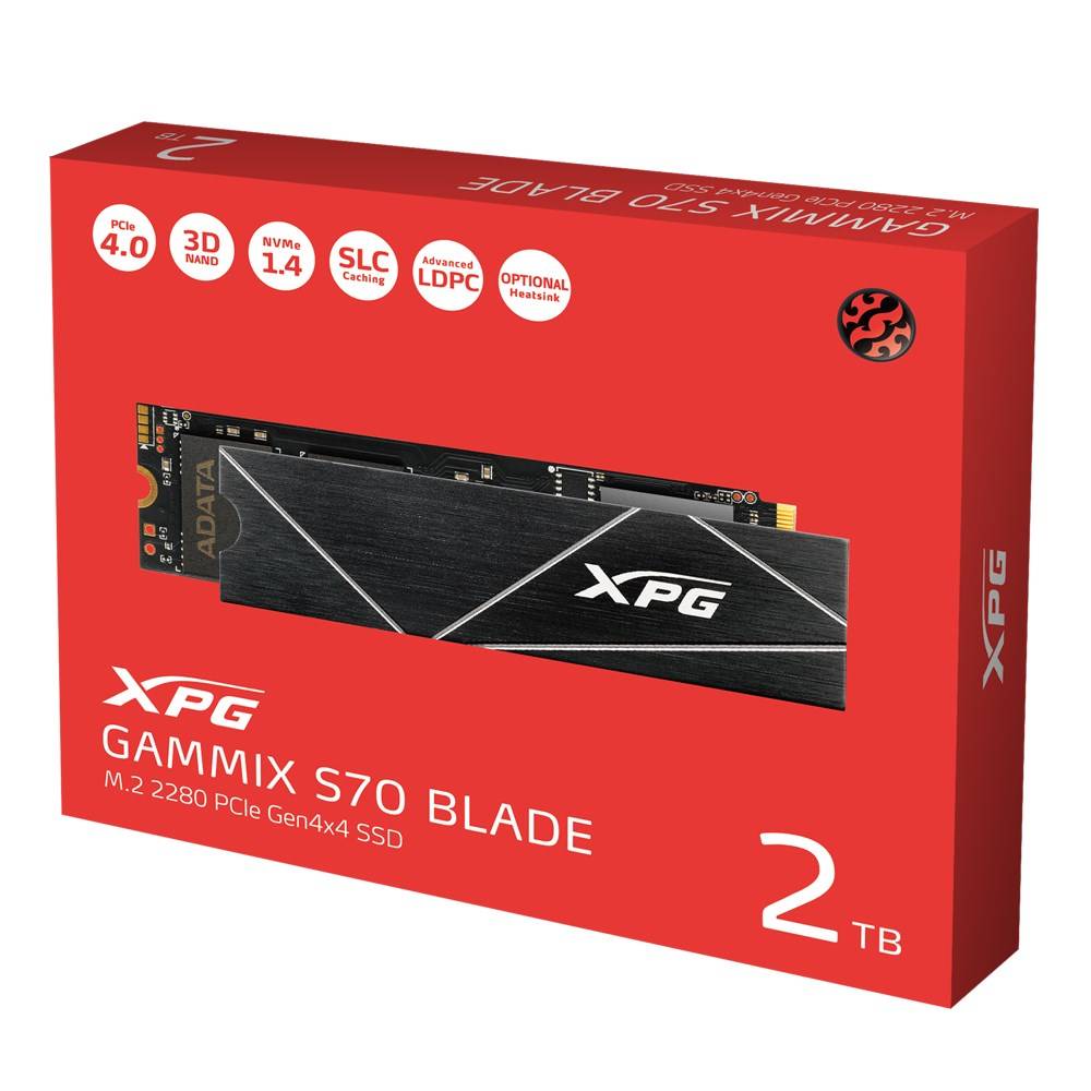 ADATA - XPG GAMMIX S70 Blade - SSD - 2 TB - intern - M.2 2280 - PCIe 4.0 x4 (NVMe)-2