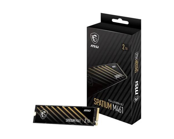 SSD 2TB MSI Spatium M461 (M.2 2280) PCIe Gen4 x4 NVMe Multimedia-Technik Solid State Drives