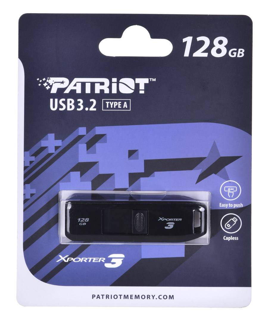 PATRIOT Memory Xporter 3 - 128 GB - USB Typ-A - 3.2 Gen 1 (3.1 Gen 1) - Dia - 10-0