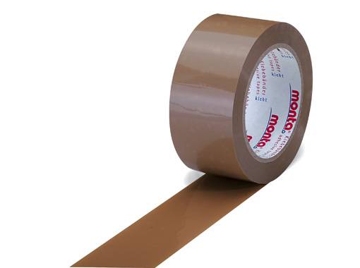 Klebeband monta 124 Breite stark 50mm Länge 66m 65µ PVC braun leise MONTA-0