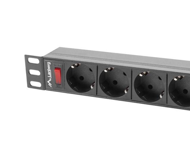 POWER STRIP RACK 19 PDU 1U 16A 9X SHUKO 3M PDU-09F-0300-BK-2