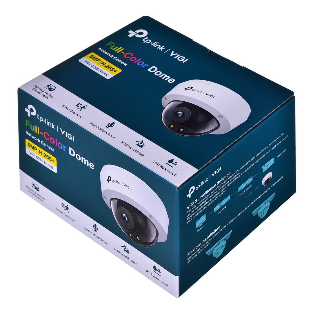 TP-Link VIGI C250 V1 - Netzwerk-Überwachungskamera - schwenken / neigen - Kuppel - vandalismusresistent/wasserfest - Far-3