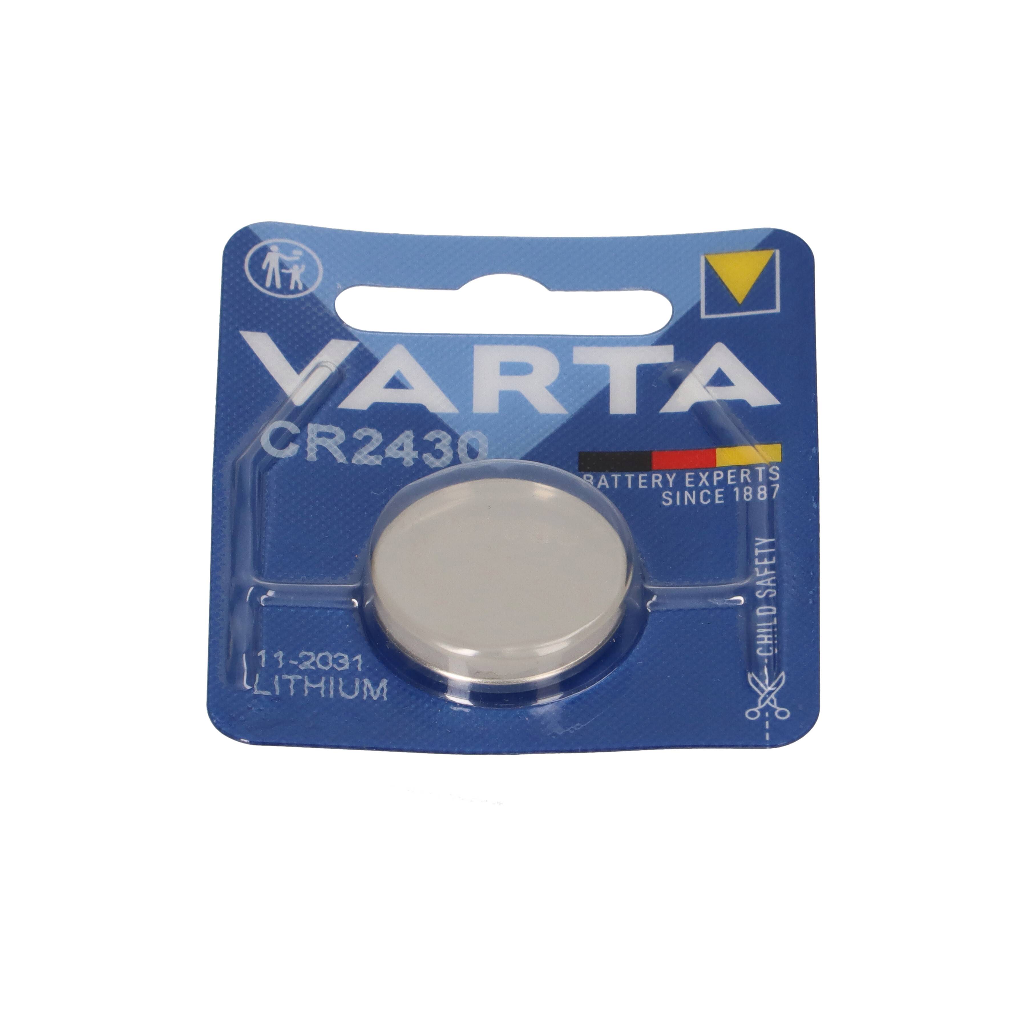 10x VARTA CR2430 Lithium-Knopfzelle 3V 290mAh (10x 1er Blister)-1
