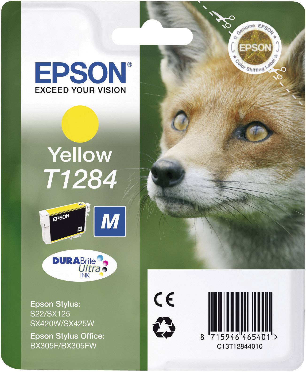 Original Epson C13T12844011 / T1284 Druckerpatrone Gelb 225 Seiten-0