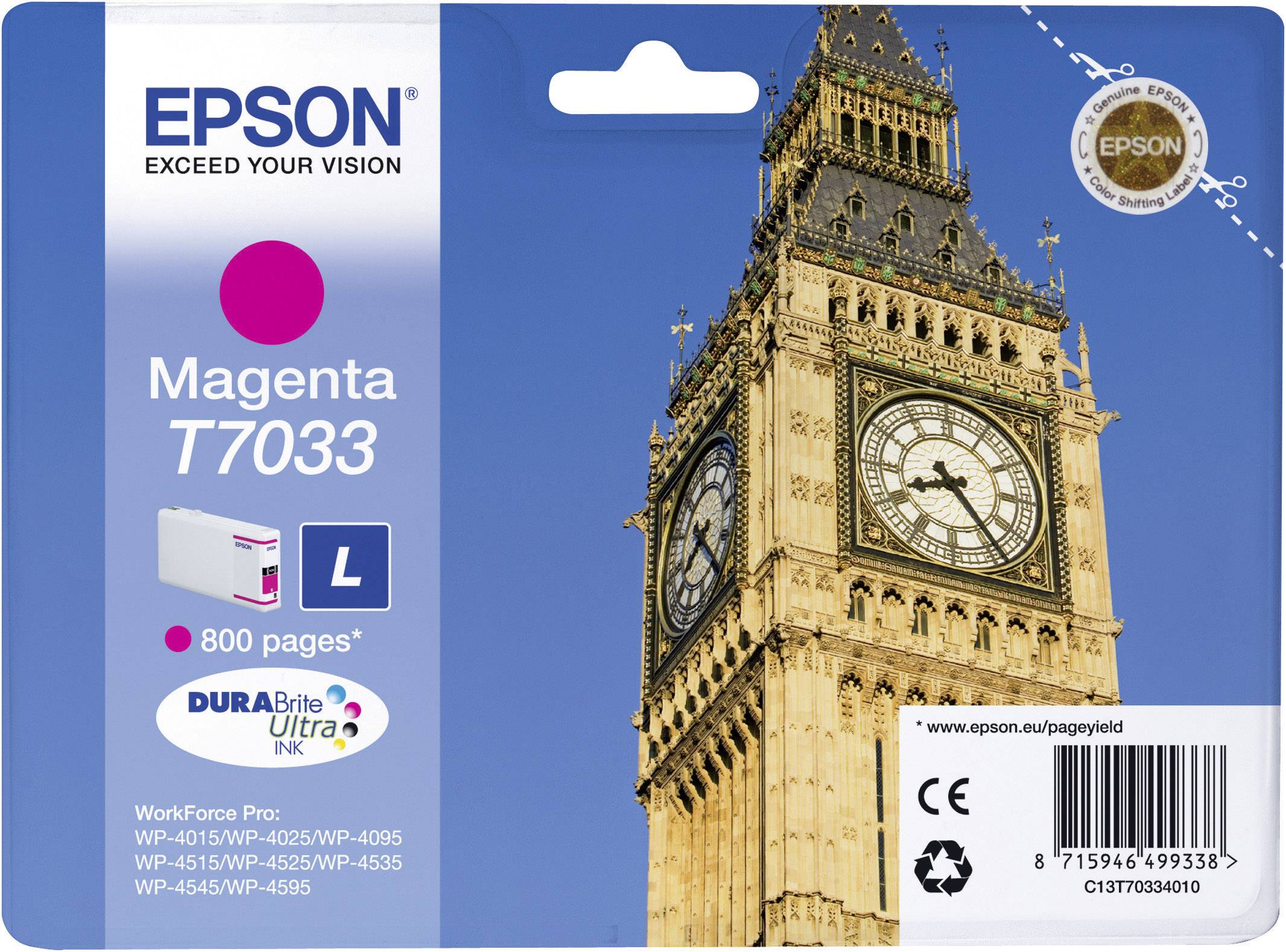 EPSON T7033 L Größe Magenta Tintenpatrone