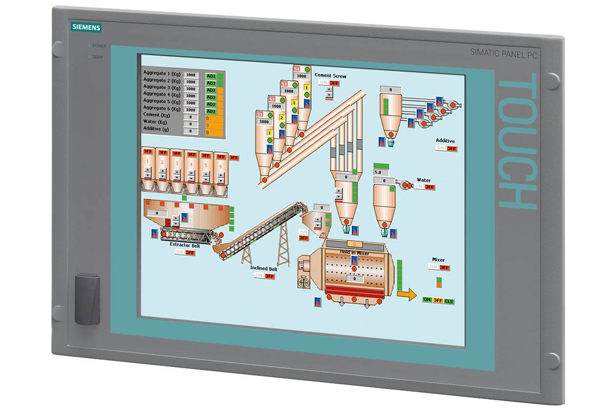 Siemens 6AV7872-0BA30-1AC0 Siemens SIMATIC Panel PC 677B 2x10/100/1000 Mbit/s Ethernet; 4x USB V2.0, 1x serial (COM1);-0