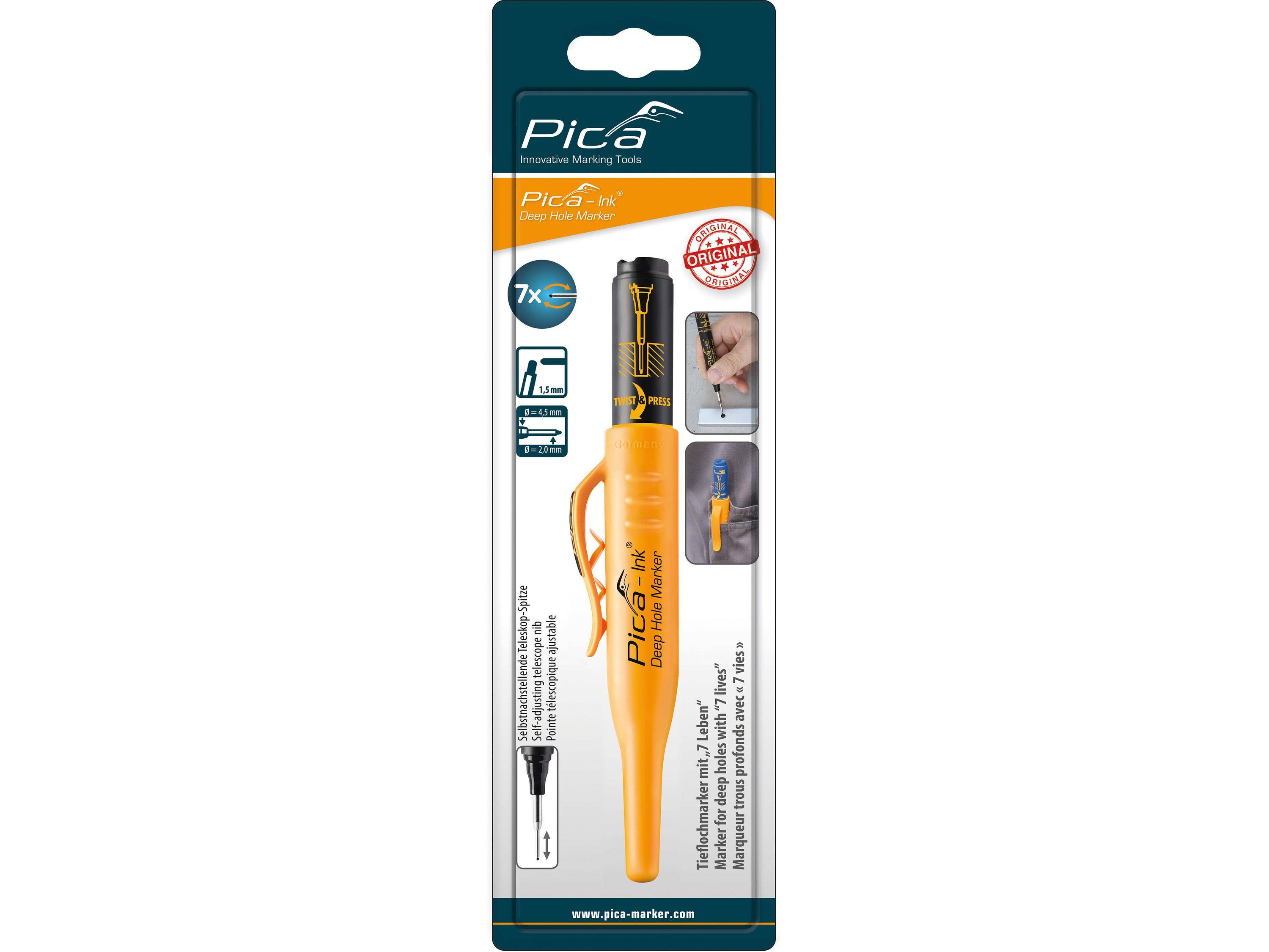 Pica INK Tieflochmarker, schwarz, SB Verpackung-4