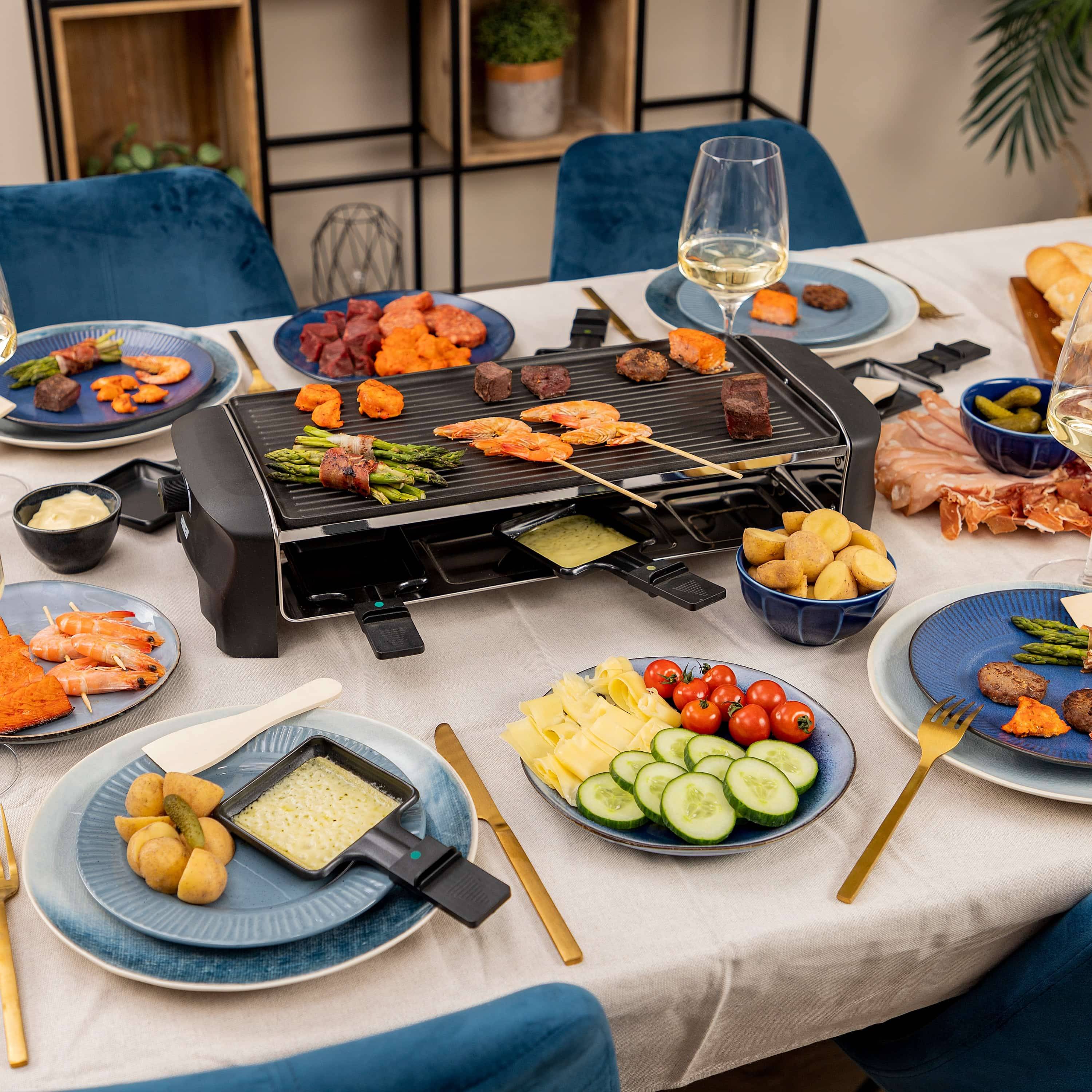 Symbolbild für 162840 Raclette 8 Grill und Teppanyaki Party - 8 Person(en) - Schwarz - Rechteck