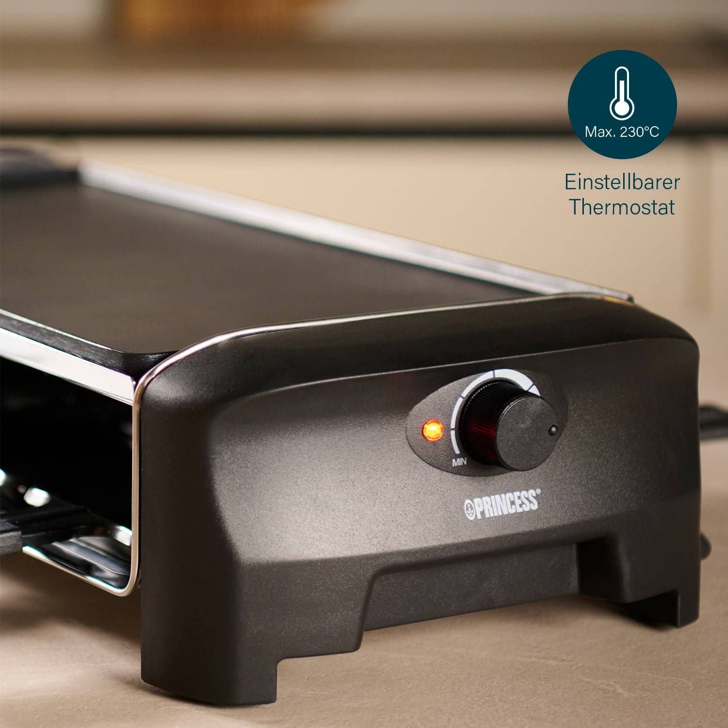 Symbolbild für 162840 Raclette 8 Grill und Teppanyaki Party - 8 Person(en) - Schwarz - Rechteck