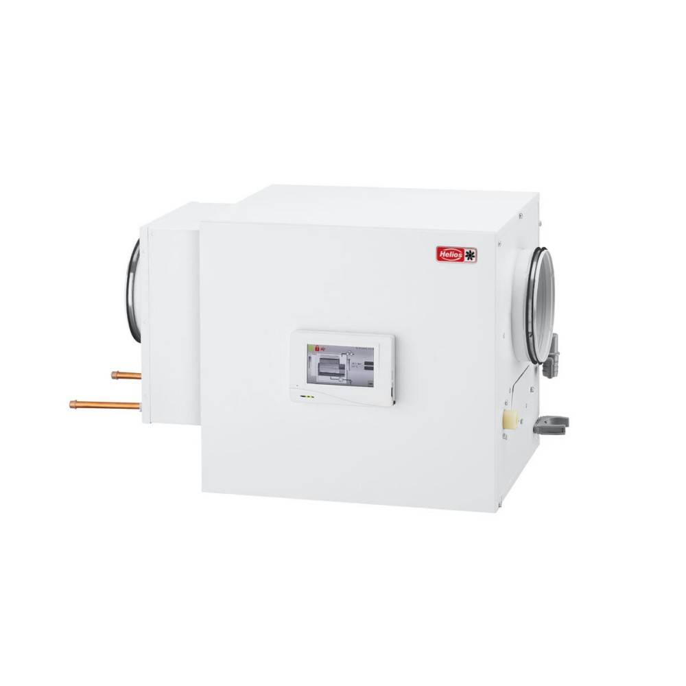 Helios KWL HBX 250 WW L KWL HBX Zuluft - l. WW-Vorheizung 250 cm/h Volumenstrom - 40185-0