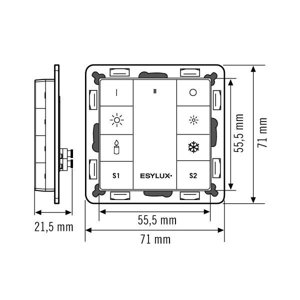 ESYLUX 8-fach Taster EO10431388-1