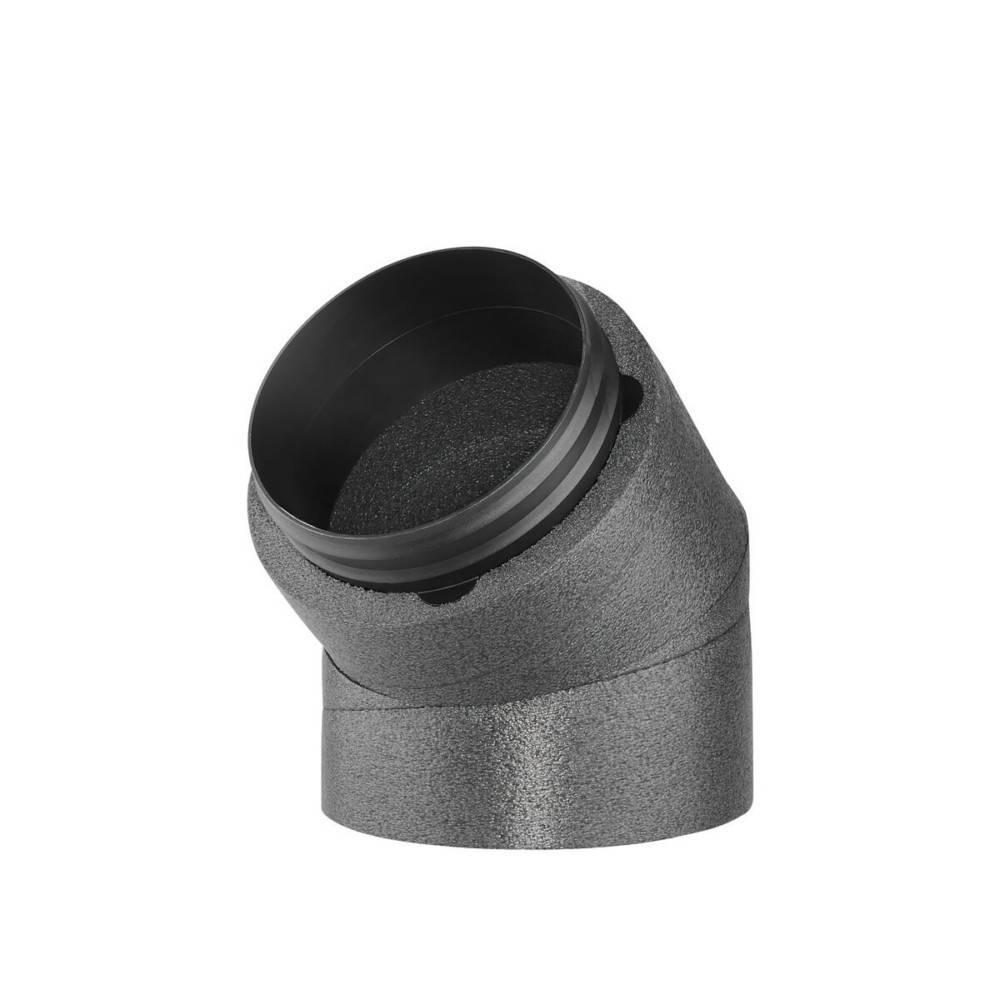 Helios IsoPipe Bogen IP-B 200/45, 45Grad, mit Innenverbinder, EPE, Brandklasse B1