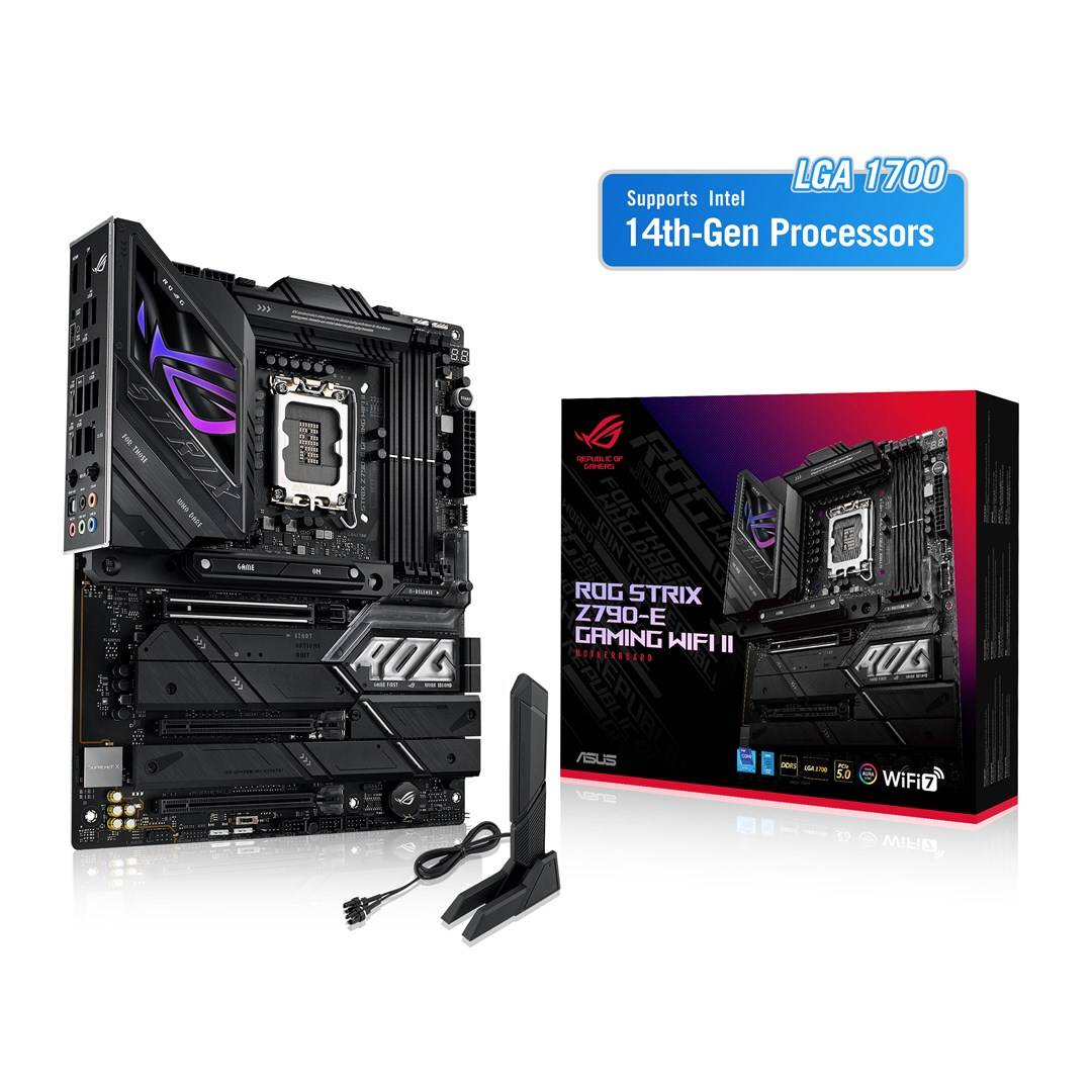 ASUS ROG STRIX Z790-E GAMING WIFI II - Motherboard - ATX - LGA1700-Sockel - Z790 Chipsatz - USB 3.2 Gen 1, USB 3.2 Gen 2-5