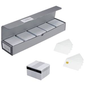 Zebra 30 mil - weiß - CR-80 Card (85.6 x 54 mm) 500 Karte(n) Magnetstreifen-PVC--1