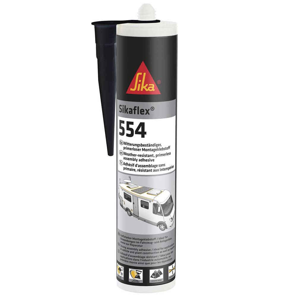 3 x Sikaflex 554 Caravan schwarz 300ml STP-Klebstoff-3