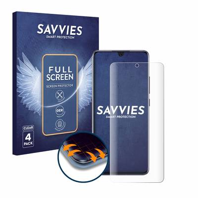 4x Savvies Flex Full-Cover Schutzfolie für Honor Magic 6 Lite Full-Screen 3D Curved Transparent