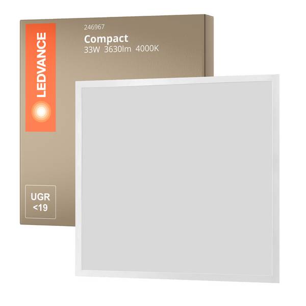 Ledvance LED-Panel M600 840 PLCOMP600V33W840U19 150 mA, 70000 h, 33 W, 110 lm/W, 3630 lm, 4000 K