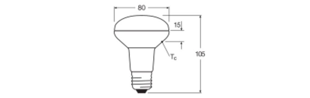 LEDV LED Reflektor 8,5-100W/827 R80 E27 36° 15000h EEK F Leuchtmittel LED LED Reflektorlampen-1