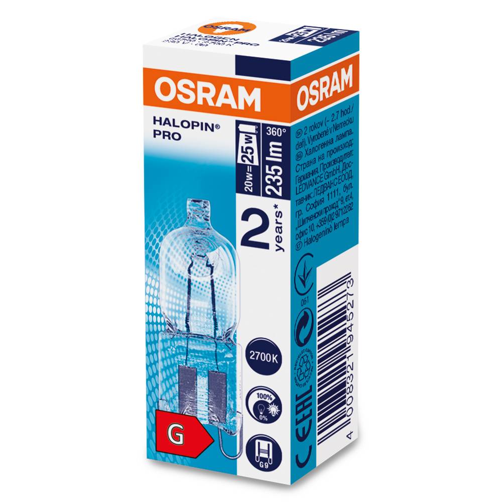 Halogenlampe HaloPin Eco 20 Watt G9-3