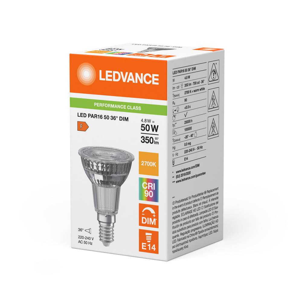 LEDVANCE LED-Reflektorlampe PAR16 E14, LEDP165036D4.8927E14-2