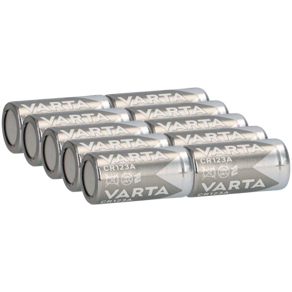 10x VARTA CR123A Lithium Batterie 3V 1480 mAh – CR17345 – 1er Blister-0