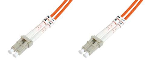 Digitus DK-2533-03 Glasfaser LWL Anschlusskabel 3.00 m Orange [1x LC-Stecker - 1x LC-Stecker] 50/125 µ Multimode OM2-7