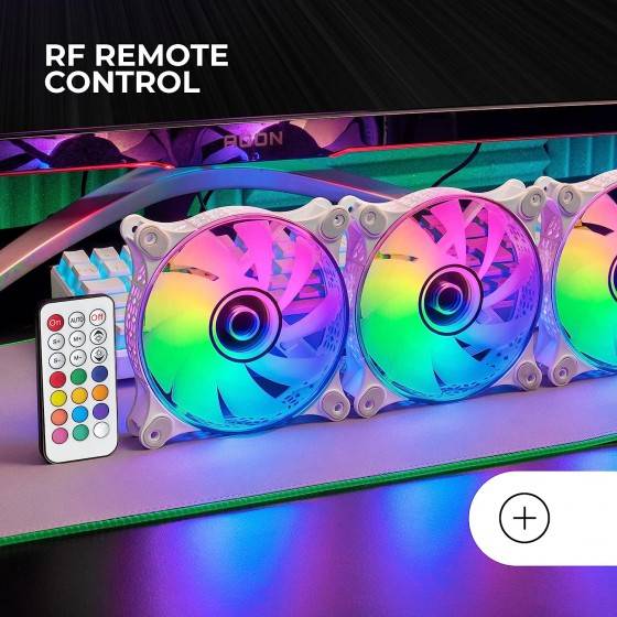 Mars Gaming Set of 3 MF-3D RGB Case Fans 12cm (white)-5