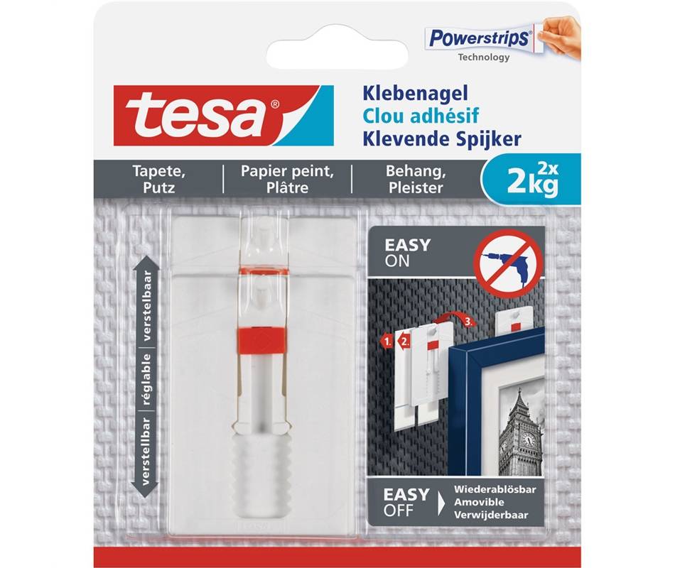 TESA 77777, Drinnen, Universalhaken, Weiß, 2 kg, 2 Stück(e)-5