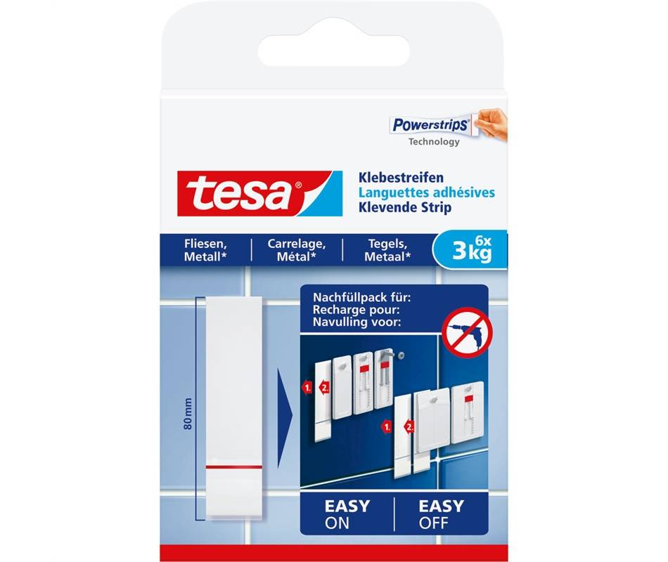 tesa Powerstrips Klebestreifen für Fliesen und Metall-3