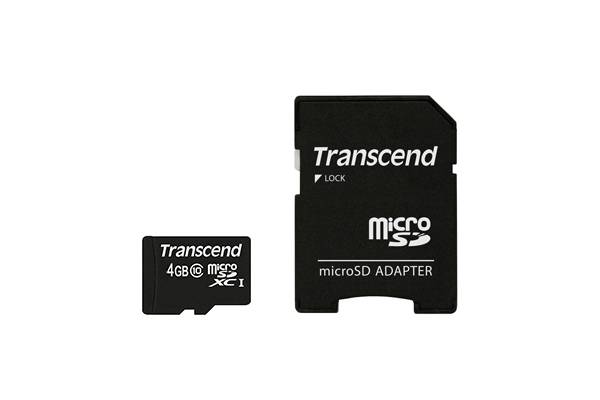 Transcend Premium - Flash-Speicherkarte (microSDHC/SD-Adapter inbegriffen) - 4 G-4