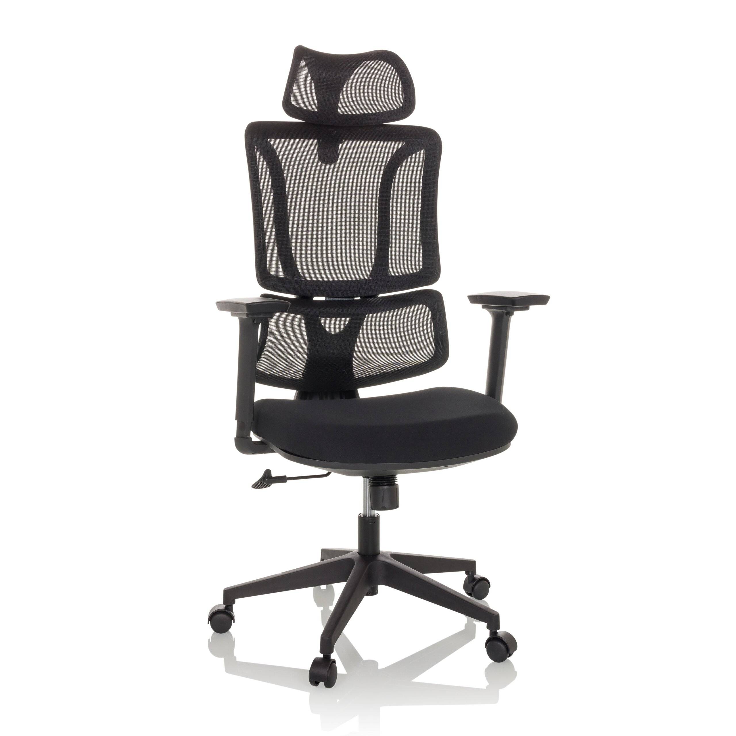Bürostuhl Drehstuhl ERGOMY Sitz Stoff Rücken Netzstoff schwarz mybuero-0