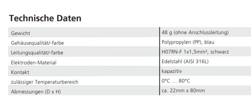 27 000110-MAX NOLTA Niveauelektrode KS1-1