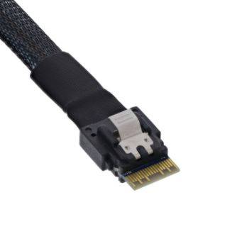 SUPERMICRO - CBL-SAST-1234A-100 SlimSAS x4 to 4x SATA 65cm - Kabel - Digital/Daten-0